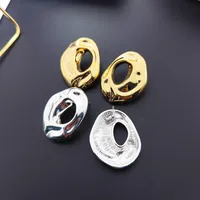 1 Pair Retro Solid Color Plating Copper Ear Studs main image 1
