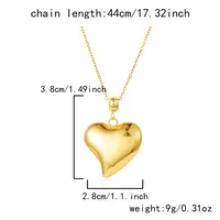 Casual Elegant Modern Style Heart Shape 304 Stainless Steel Women's Pendant Necklace sku image 4