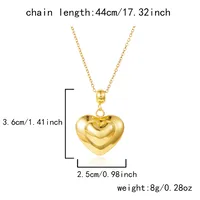 Casual Elegant Modern Style Heart Shape 304 Stainless Steel Women's Pendant Necklace sku image 5