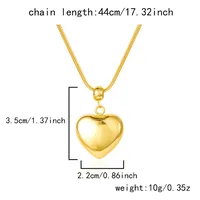 Casual Elegant Modern Style Heart Shape 304 Stainless Steel Women's Pendant Necklace sku image 6