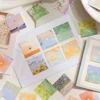 Office Culture Stationery Stickers Various Designs Including Landscape Animal Floral Cartoon Elements main image 2