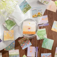 Office Culture Stationery Stickers Various Designs Including Landscape Animal Floral Cartoon Elements main image 3
