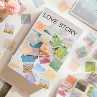 Office Culture Stationery Stickers Various Designs Including Landscape Animal Floral Cartoon Elements main image 4