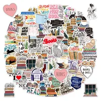 100 Sheets Reading Doodle Stickers For Scrapbooking Notebook Skateboard Water Cup Luggage Decoration main image 4