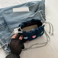 Women's Mini Canvas Heart Shape Classic Style Square String Crossbody Bag main image 2