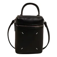 Women's Solid Color PU Sewing Thread Zipper sku image 1