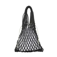 Women's Cotton Rope Solid Color Basic Weave Hollow Square String Straw Bag main image 3
