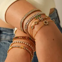 Elegant Modern Style Geometric 304 Stainless Steel Plating Zircon Women's Bracelets main image 6