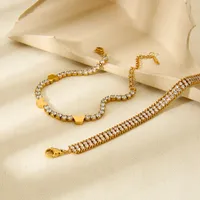 Elegant Modern Style Geometric 304 Stainless Steel Plating Zircon Women's Bracelets main image 5