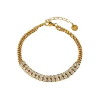 Elegant Modern Style Geometric 304 Stainless Steel Plating Zircon Women's Bracelets main image 3