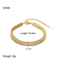 Elegant Modern Style Geometric 304 Stainless Steel Plating Zircon Women's Bracelets main image 2