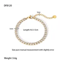 Elegant Modern Style Geometric 304 Stainless Steel Plating Zircon Women's Bracelets sku image 3