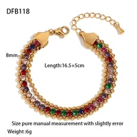 Elegant Modern Style Geometric 304 Stainless Steel Plating Zircon Women's Bracelets sku image 6