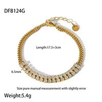 Elegant Modern Style Geometric 304 Stainless Steel Plating Zircon Women's Bracelets main image 8