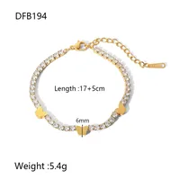 Elegant Modern Style Geometric 304 Stainless Steel Plating Zircon Women's Bracelets sku image 2