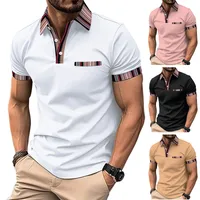 Men's  Short Sleeve Men's  Basic Public Contrast Collar main image 1