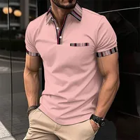 Men's  Short Sleeve Men's  Basic Public Contrast Collar main image 4