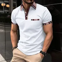 Men's  Short Sleeve Men's  Basic Public Contrast Collar main image 3