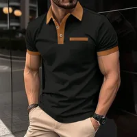Men's Short Sleeve Men's Polo Shirts Basic Public Contrast Collar main image 1