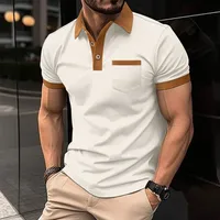 Men's Short Sleeve Men's Polo Shirts Basic Public Contrast Collar main image 2