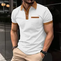 Men's Short Sleeve Men's Polo Shirts Basic Public Contrast Collar main image 3