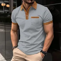 Men's Short Sleeve Men's Polo Shirts Basic Public Contrast Collar main image 4