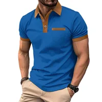 Men's Short Sleeve Men's Polo Shirts Basic Public Contrast Collar main image 5