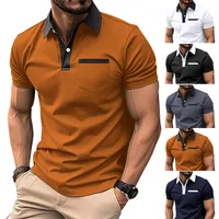 Men's  Short Sleeve Men's Polo Shirts Basic Public Solid Color main image 1