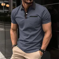 Men's  Short Sleeve Men's Polo Shirts Basic Public Solid Color main image 2