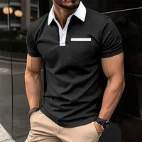 Men's  Short Sleeve Men's Polo Shirts Basic Public Solid Color main image 3