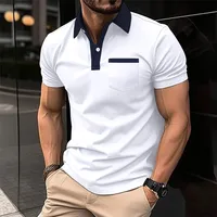 Men's  Short Sleeve Men's Polo Shirts Basic Public Solid Color main image 4