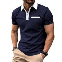 Men's  Short Sleeve Men's Polo Shirts Basic Public Solid Color main image 5