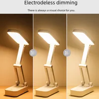 Foldable Portable Led Eye-protection Desk Lamp Travel Case Three-level Color Temperature Adjustment Charging Plugging Use main image 3