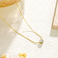 Simple Style Moon Titanium Steel Rhinestones 18K Gold Plated Ramadan Festival Women's Pendant Necklace sku image 4