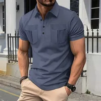 Men's  Short Sleeve Men's Polo Shirts Casual Solid Color main image 3