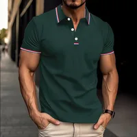 Men's Short Sleeve Men's Polo Shirts Basic Public Contrast Collar main image 4