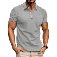 Men's Short Sleeve Men's Polo Shirts Basic Public Contrast Collar main image 5