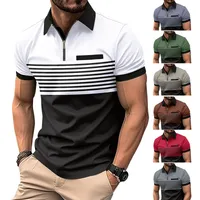 Men's  Short Sleeve Men's Polo Shirts Casual Stripe main image 1