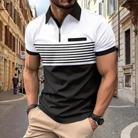 Men's  Short Sleeve Men's Polo Shirts Casual Stripe main image 2