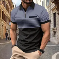 Men's  Short Sleeve Men's Polo Shirts Casual Stripe main image 3