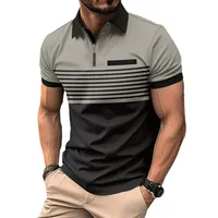 Men's  Short Sleeve Men's Polo Shirts Casual Stripe main image 5