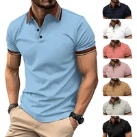 Men's Short Sleeve Men's Polo Shirts Casual Contrast Collar main image 1