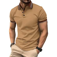 Men's Short Sleeve Men's Polo Shirts Casual Contrast Collar main image 5
