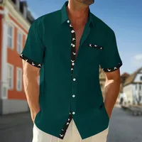 Men's Cardigan Shirt Short Sleeve Men's Polo Shirts Basic Public Bohemian main image 5