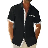 Men's Cardigan Shirt Short Sleeve Men's Polo Shirts Basic Public Bohemian main image 3