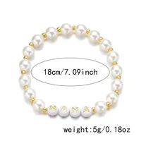 Elegant Simple Style Letter Plastic Natural Stone Mother'S Day Women's Bracelets main image 2