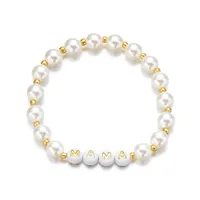 Elegant Simple Style Letter Plastic Natural Stone Mother'S Day Women's Bracelets main image 10