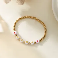 Elegant Simple Style Letter Plastic Natural Stone Mother'S Day Women's Bracelets main image 9