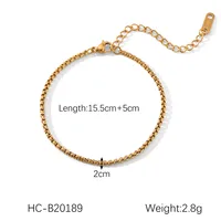 Simple Style Classic Style Solid Color 304 Stainless Steel Titanium Steel 18K Gold Plated Women's Bracelets sku image 8