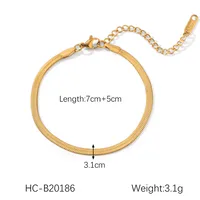 Simple Style Classic Style Solid Color 304 Stainless Steel Titanium Steel 18K Gold Plated Women's Bracelets sku image 1